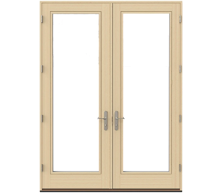 Abilene Pella Lifestyle Series Wood Double Hinged Patio Doors